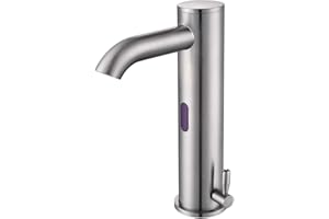 Aquaterior Automatic Touchless Sensor Bathroom Faucet Motion Activated Hands Free Hot&Cold Tap Undermount Brushed Nickel NSF CUPC CEC