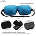 PrettyCare 3D Sleep Mask 2 Pack,Eye Mask for Side Sleeper 3D Contoured Sleeping Mask Blackout Out for Men- Blindfold Airplane with Ear Plugs, Night Masks with Travel Bag (Black&Blue)