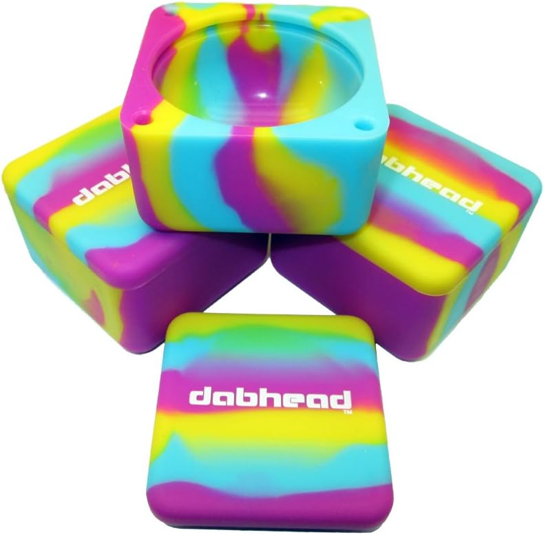 1 XL Extra Large Silicone Jar Cube Container (Purple/Blue/Yellow)