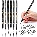 Hand Lettering Pens, Ieovo Calligraphy Pen Brush Markers Set Black, Refillable - 4 Size(6 Pack) for Writing, Painting and more