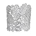 eManco Adjustable Vintage Lace Wide Cuff Bangles Bracelets for Women Silver Plated Wedding Jewelry Accesories