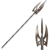 ZKBWFLA Stainless Steel Finnick Trident Real Metal Cosplay Prop About 71 inches