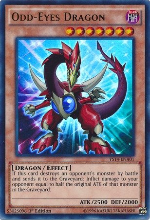 Yu-Gi-Oh! - Odd-Eyes Dragon (YS14-ENA01) - Space-Time Showdown Power-Up Pack - 1st Edition - Ultra Rare
