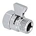 Aquafaucet Water Flow Control Valve Water Pressure Regulator Hand Shower & Bidet Sprayer Control Shut Off Valve Showerhead Brass Turn off Valve Polished Chrome G1/2 Standard Connection