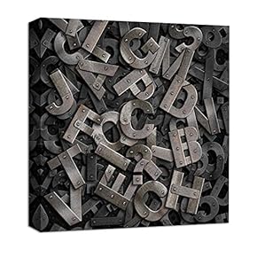 Canvas Wall Art Abstract Gear Brain Painting Artwork for Home Prints Framed - 12x12 inches