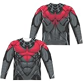 Nightwing Costume Collection 100% Polyester Adult Long Sleeve Costume T Shirt for Men & Women