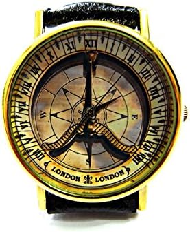 Compass Watch, Compass Leather Watch, Bracelet Watch, Handmade Watch, Genuine Leather Bracelet Watch P122
