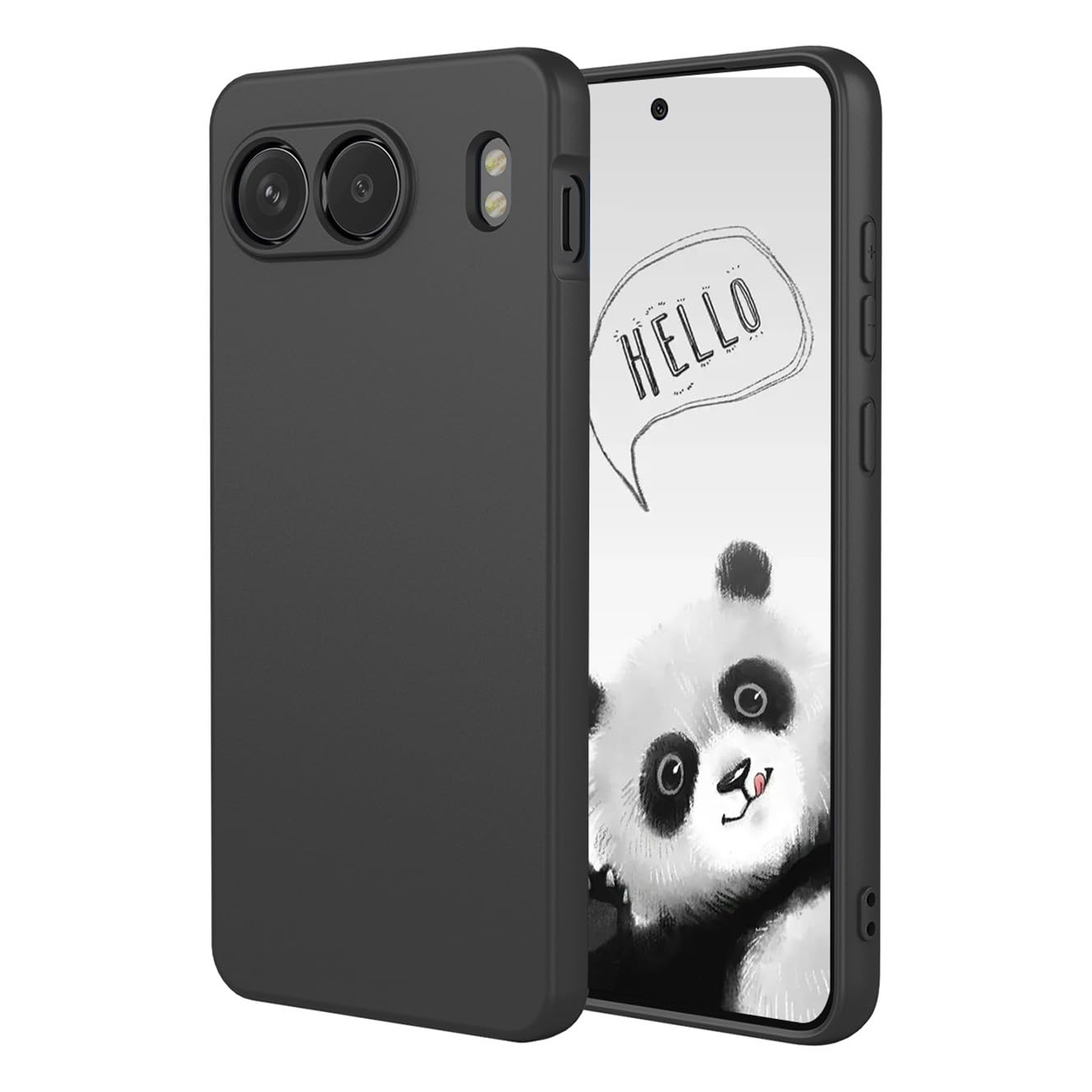 YUECXIN Case for OnePlus Nord 4, Ultra thin Liquid Silicone Silky Soft Touch Cover, with Microfiber Lining Shockproof TPU Bumper Rubber Girls Women Case. Black