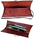 MIGO Leather Pen Pencil Case Roll Up Pouch For School, Work & Office By Rustic Town