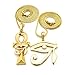 Eye of Horus and Horus Eye Ankh Pendant Set with 24
