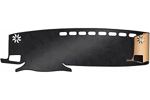 TUCAREST Dash Cover Fit for 2020-2023 to-yota Highlander Nonslip Car Dash Board Mat Sunshade No-Glare and Slip Pad Carpet Sunshield Protector(Without HUD) Delicate Flannel Black