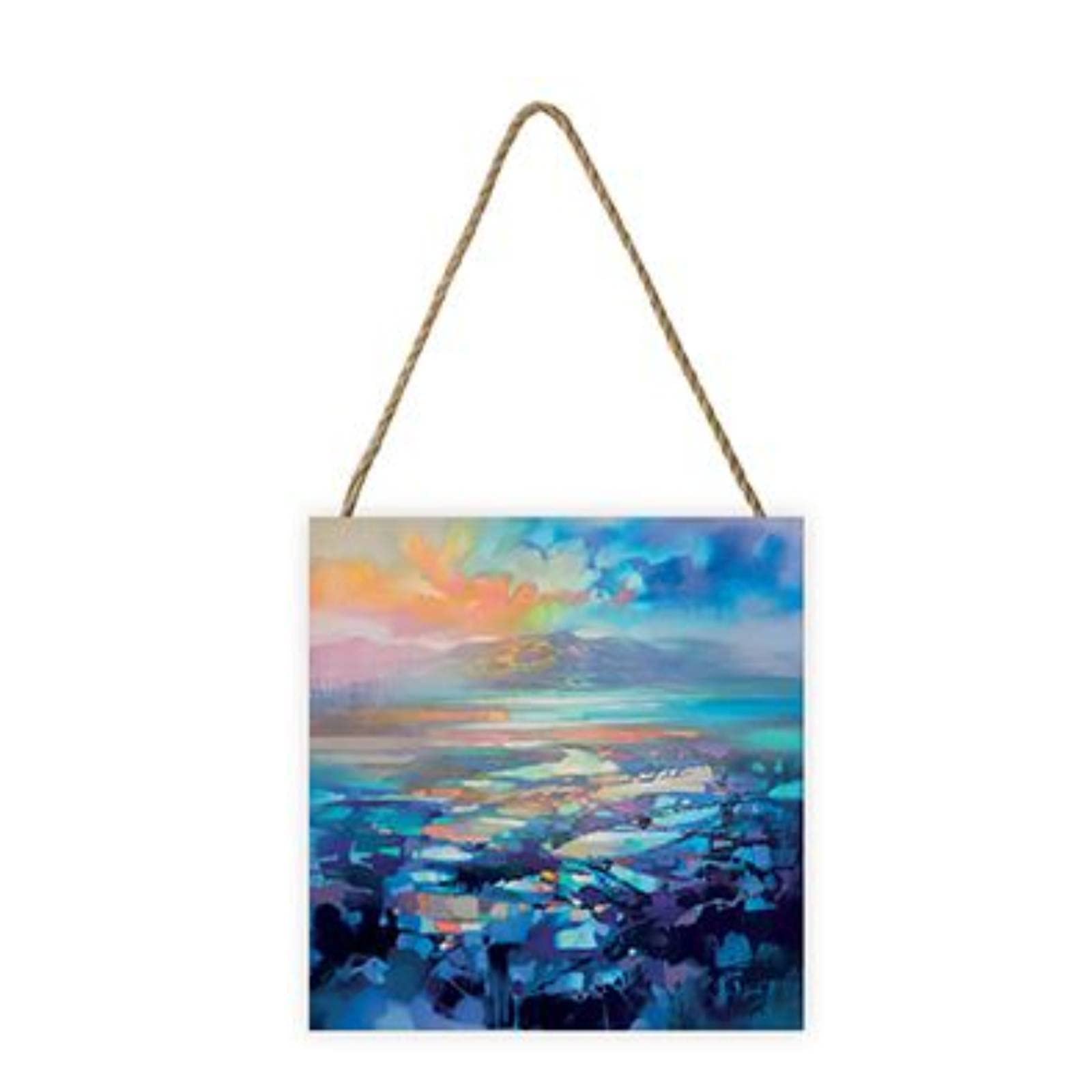 Pyramid International Scott Naismith Artwork (Hebridean Resonance 2 Design) 20cm x 20cm x 3cm Woodblock with Hanging Cord - Official Merchandise