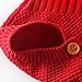 Pinleck Baby Girls Sweet Knitted Fleece Romper Long Sleeve Ruffle Jumpsuit Sweater Dress (Red, 66/0-3 Months)