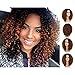 MERISIHAIR Black to Brown Ombre Wigs Afro Curly Synthetic Colorful Cosplay Daily Party Wig for Women.