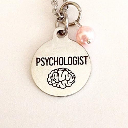 Psychologist necklace - cognitive scientist - counselor - psychotherapist - petite stainless steel