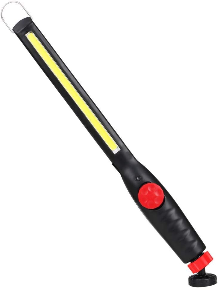 Winzwon Work Light Inspection Lamp LED Torch USB Rechargeable Spotlight Super Bright COB Flashlight with Magnetic Plate and Handing Hook for Workshop Household Automobile Camping Hiking Emergency Use