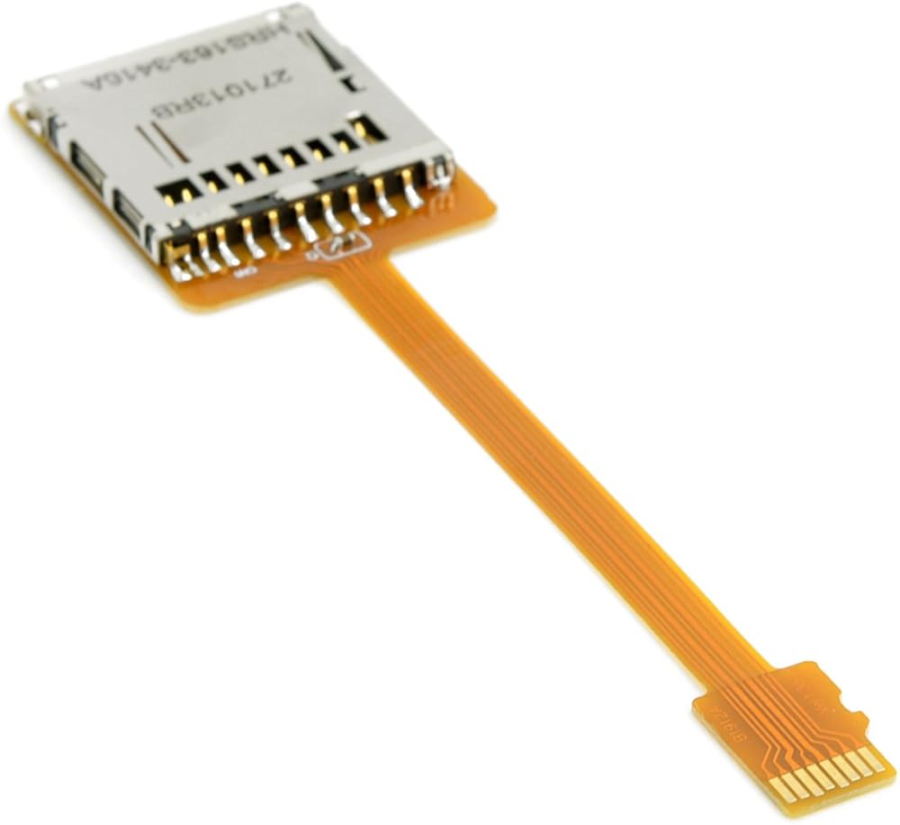 Cablecc Micro SD TF Card Extender Cable Soft Flat FPC Extension 10cm