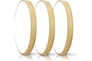 Wheatronic 3 Pack Gold Flush Mount Ceiling Light Fixture LED,24W Bedroom Light Fixture Ceiling Mount Dimmable,12 inch Close to Ceiling Light Fixture 5CCT for Kitchen, Bathroom, Living Room