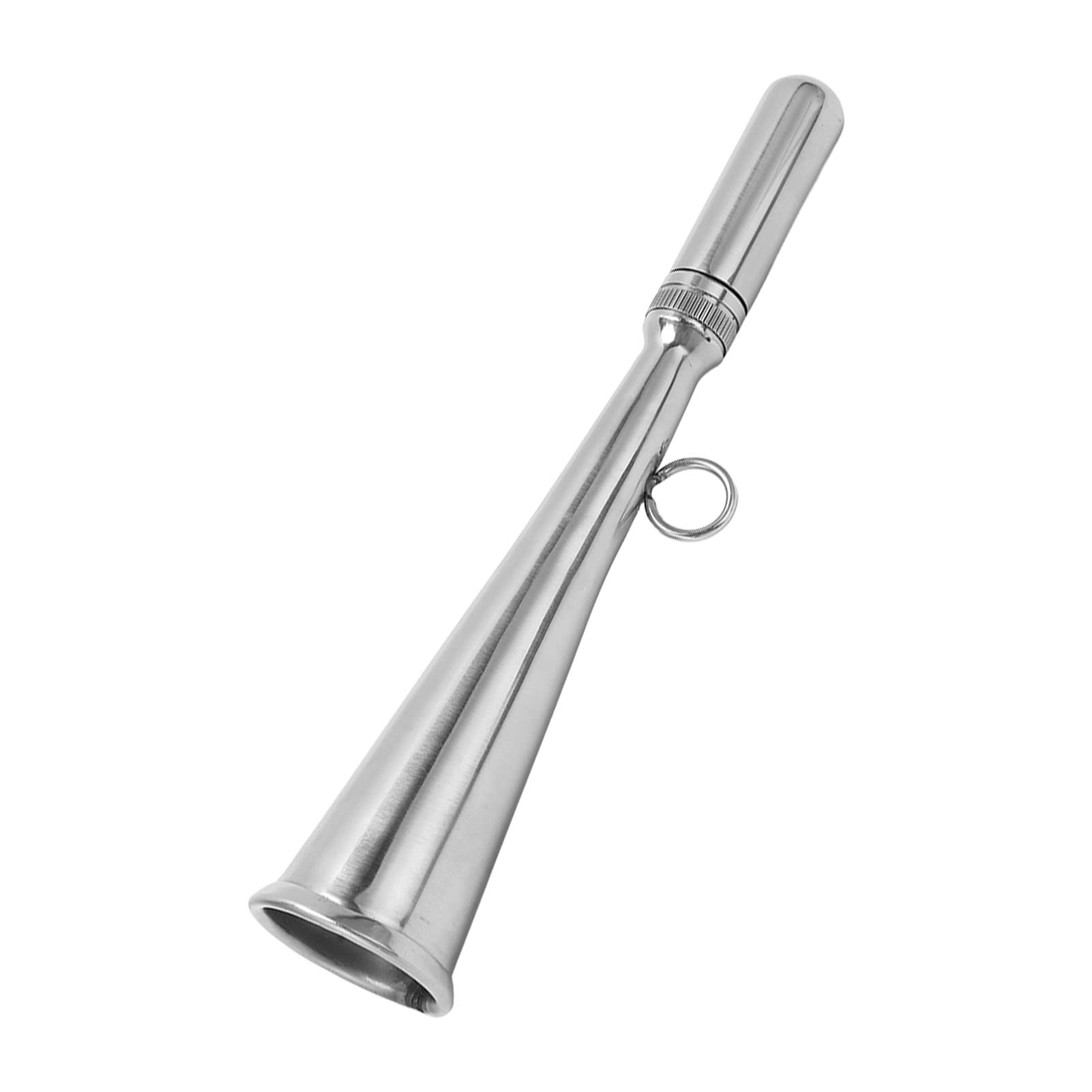 Handheld Foghorn(176Mm), 304 Grade Stainless Steel Manual Handheld Air Horn, Fog Horn Loud Signal Whistle, Removable Mouthpiece Marine Accessories Emergency or Backup Horn for Small Yachts