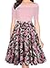 oxiuly Women's Vintage Casual Off Shoulder Pockets Cocktail Work Swing Dress 232 (S, Pink)