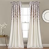 Lush Decor Weeping Flowers Curtains Room Darkening Window Panel Set (Pair), 84