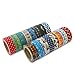 Premium Washi Masking Tape Collection (SET OF 16) by Kimono Tape - Vibrant Decorative Japanese Paper Tapes - Special Edition II