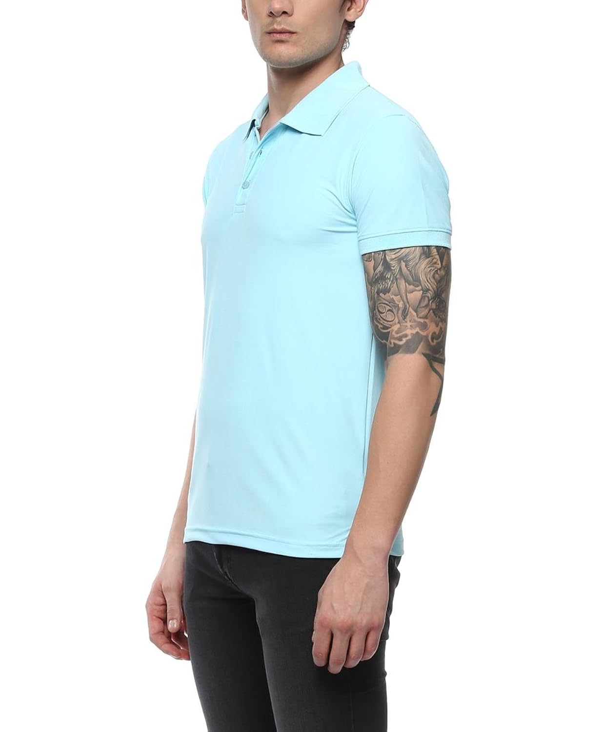 american crew men's polyester polo t-shirt blue_medium