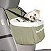 Ideas In Life Portable Car Pet Booster Seat with Clip-On Safety Leash and Zipper Storage Pocket Pets Upto 10 Lbs