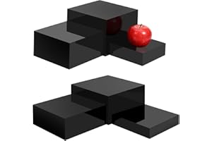 BOBOKA 6 Pack Buffet Risers, Acrylic Food Display Stands, Cube Risers Display Stands for Dessert Collectibles Jewelry Figures, Perfect for Retail Vendor Events Weddings Party Birthday, 6"-11"