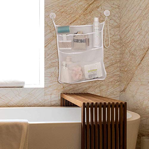 image for SUNFICON 2 Packs Mesh Shower Caddy Storage Bags Bath Toy Organizers Ba