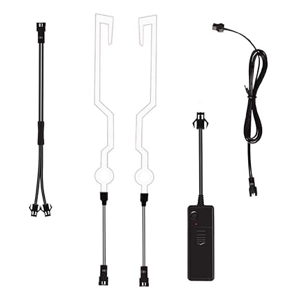 Amazon.com: YOUNGFLY 2Pcs LED Light for Motorcycle Helmet Night Riding Safety Signal Flashing Stripe Bar Sticker Lamp Ice blue: Automotive