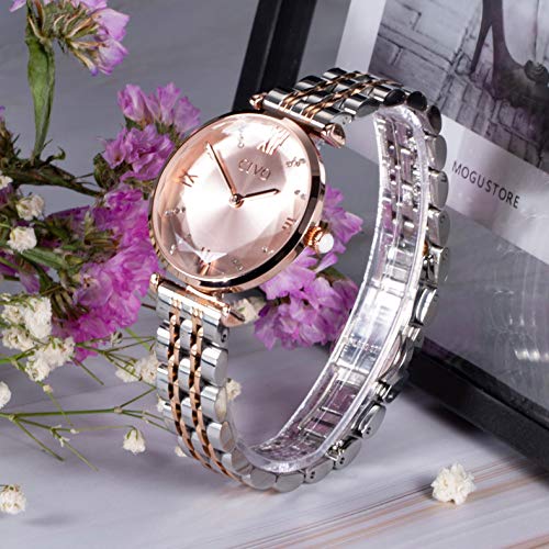 CIVO Damen Uhren Wasserdicht Minimalistisch Armbanduhr Damen Uhr Edelstahlarmband Silber Mode Kleid Elegant Beiläufig Designer Quarzuhr Business Elengate für Damen