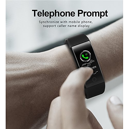 RONGT Waterproof Fitness Tracker with HD Colorful Screen, Fitness Activity Tracker Bands Bracelet for Kids Girls Men Women, Sports Swimming Gym Slim cycling Smart fitness tracker watch (black)