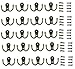 20 Pieces Double Prong Robe Hook Rustic Hooks Retro Cloth Hanger Coat Hanger Wall Mounted Hook with 44 Pieces Screws (Bronze Color)