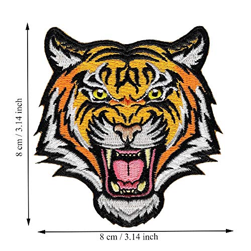 Tiger Embroidered Iron Applique Patch - The Roaring Bengal Striped Striped Souvenir