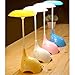 WOMHOPE Cute Elephant Children's Night Lights Flexible Angles Desk Lamp - Design Button Touch Sensor Control 3-Level - Rechargeable - for Kids,Baby,Children (Pink)