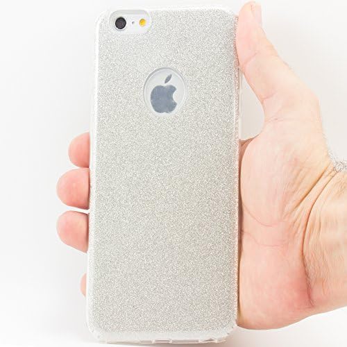 iPhone 6 Plus / 6S Plus Case Luxury Glitter Premium 3 Layer Ultra Thin Sparkle Anti-Slick / Soft Slim TPU Unique / Protective Shining Bling Skin Cover Bumber Crystal Transparent Cover Silver