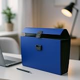 Rapesco 1553 19-Part Expanding Box File A4+ Blue with Lid Lock view 7