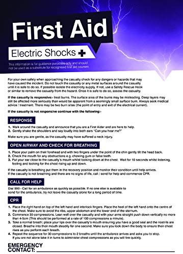 Caledonia Signs 55905 First Aid Shocks Poster, 420 mm x 594 mm