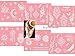Reusable Micronet Mesh Stencil Tattoo Stencil Template 6 Large Sheet Set Pink