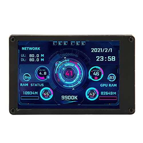 3,5 Zoll IPS USB Computer Temp, PC Sensor Panel Anzeige, CPU RAM Daten für Systemüberwachung, Unterstützung für Linux