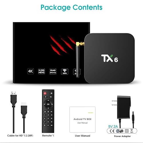 Android Tv Box es 12.0, Android Box 4GB RAM 32GB ROM 4K 6K WiFi 6, T95Z ...