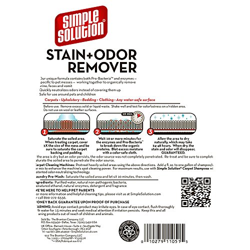 Simple Solution Stain & Odor Remover, 1 Gallon Refill