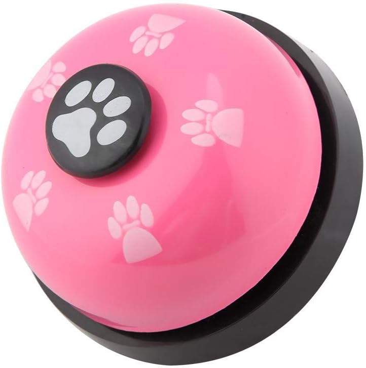 Dog Door Bell and Press Bell Pet Training Press Bell Iron Sturdy Pet Bell Desk Bell Call Bell for Dog Toilet Training Bell(pink) - Image 4
