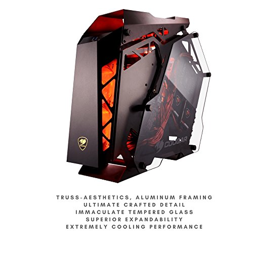 Cougar-CONQUER-ATX-Gaming-Case-Mini-ITX-Micro-ATX-PC-Case-ATX-Computer-Case-Mid-Tower-Tempered-Glass-Fan-and-Water-Cooling-Support