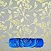 MagiDeal 7inch Embossed Peony Flower Pattern Paint Roller New Decorative Painting Roller Brush DIY Tools Blue
