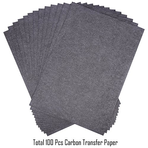 Selizo 100 Sheets Black Carbon Transfer Tracing Graphite Paper for Wood, Paper, Canvas and Other Art Surfaces (8.5 x 11 Inches)