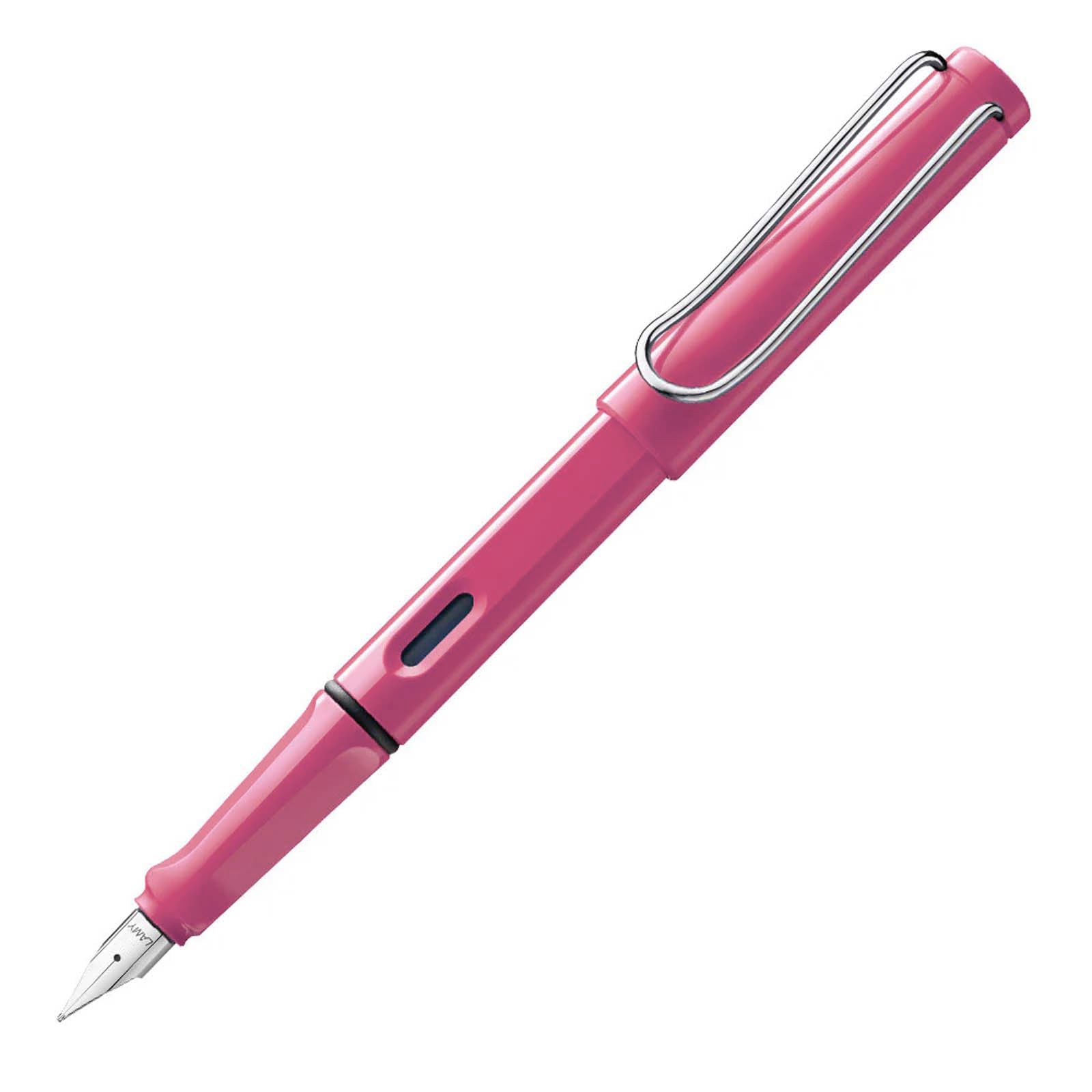 Lamy Safari Pink Fountain Pen with Extra Fine Nib