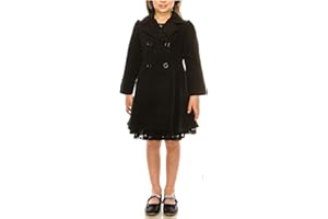 iGirlDress Coat Long Sleeve Button Pocket Long Winter Coat Outerwear