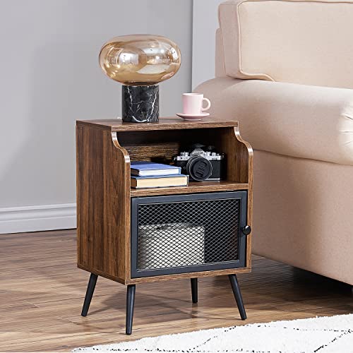 VECELO Nightstand with Storage End Side Table with Drawer